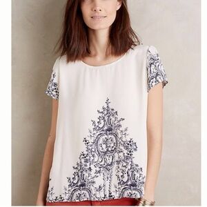 Paper Crown Filigree Blouse size small from anthropology